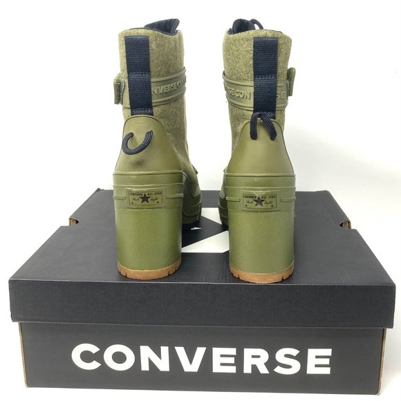 Converse CTAS GR 82 XX-HIgh Top Olive Heels Womens - Picture 2 of 10